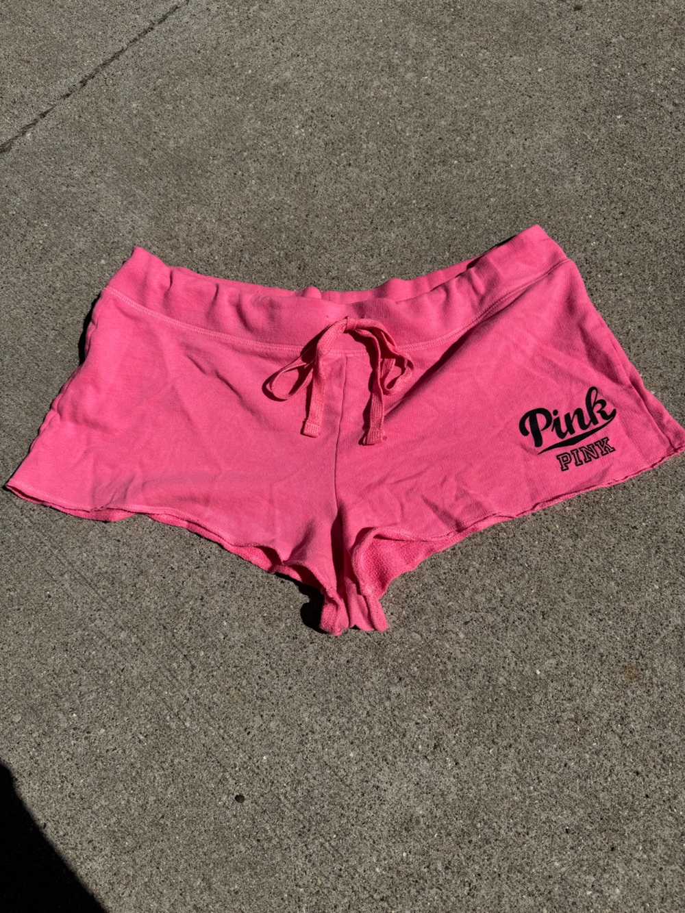 PINK Victoria's Secret Hot Pink Drawstring Athletic Shorts